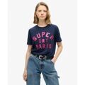 T-shirt Superdry T-shirt d&eacute;contract&eacute; &agrave; logo paillet&eacute; Grenoble