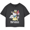 T-shirt Hello Kitty Friends T-shirt court &agrave; manches courtes Gris