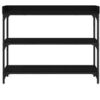 Etag&egrave;res murales VidaXL Table console avec &eacute;tag&egrave;res noire 100x30x80 cm Noir Unique. . Maison & D&eacute;co > Etag&egrave;res murales.
