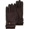 Gants sur Grenoble : Gants Isotoner Gants Homme tactiles cuir patte de resserage Marron