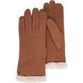 Gants sur Grenoble : Gants Isotoner Gants Femme cuir velours fourr&eacute;s Cognac Marron