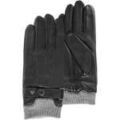 Gants sur Grenoble : Gants Isotoner Gants Homme tactiles cuir poignet tricot Noir