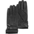 Gants sur Grenoble : Gants Isotoner Gants Homme tactiles cuir patte de resserage Noir