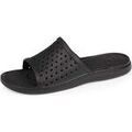 Mules femme sur Grenoble : Mules Isotoner Mules claquettes Femme ajour&eacute;es Noir Noir