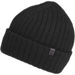 Bonnet Isotoner Bonnet Homme Maille C&ocirc;tel&eacute;e Noir Noir