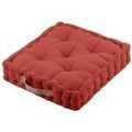Linge de maison sur Grenoble : Coussins Stof Coussin de sol en coton uni terracotta Orange 45x45 cm. . Maison & D&eacute;co > Coussins.