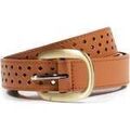 Ceinture Isotoner Ceinture Femme ajour&eacute;e Camel Beige Grenoble