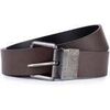Ceinture Isotoner Ceinture 2 en 1 r&eacute;versible Noir/Marron Marron