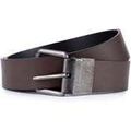 Ceintures sur Grenoble : Ceinture Isotoner Ceinture 2 en 1 r&eacute;versible Noir/Marron Marron