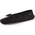 Chaussons / Pantoufles sur Grenoble : Chaussons Isotoner Chaussons ballerines Femme N?ud Bijou Noir Noir