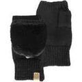 Gants sur Grenoble : Gants Isotoner Mitaines Femme Maille et imitation fourrure Noir