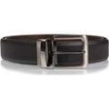 Ceintures sur Grenoble : Ceinture Isotoner Ceinture Homme 2 en 1 Grain&eacute; Noir/Marron Multicolore