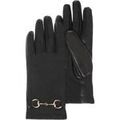Gants sur Grenoble : Gants Isotoner Gants Femme cuir d&eacute;tail mors Noir Noir