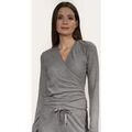 Tee-shirts sur Grenoble : T-shirt Isotoner T-shirt cache-coeur Femme Gris chin&eacute; Gris