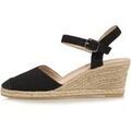 Chaussures d&eacute;contract&eacute;es femme sur Grenoble : Espadrilles Isotoner Espadrilles ferm&eacute;es Femme talon corde Noir Noir