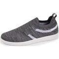 Baskets femme sur Grenoble : Baskets Isotoner Baskets Confort Femme Slip-on &agrave; bandes Gris Gris