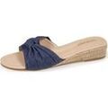 Mules femme sur Grenoble : Mules Isotoner Mules Femme talon corde effet jean Bleu