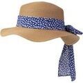 Chapeaux sur Grenoble : Chapeau Isotoner Chapeau Femme canotier Foulard c?urs Beige