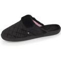 Chaussons / Pantoufles sur Grenoble : Chaussons Isotoner Chaussons mules Femme matelass&eacute; Noir Noir