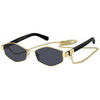 Lunettes de soleil Marc Jacobs MARC 496/S Lunettes de soleil, Or/Gris, 55 mm Dor&eacute;