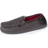 Chaussons Isotoner Chaussons mocassins Homme Gris int&eacute;rieur rouge Gris