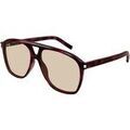 Lunettes sur Grenoble : Lunettes de soleil Saint Laurent SL 596 DUNE Lunettes de soleil, Havana/Marron, 58 mm
