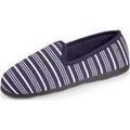 Chaussons / Pantoufles sur Grenoble : Chaussons Isotoner Chaussons charentaises Femme Rayures bleu marine