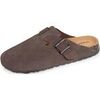 Sabots Isotoner Mules sabots cuir Homme Chocolat