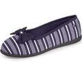 Chaussons / Pantoufles sur Grenoble : Chaussons Isotoner Chaussons ballerines Femme Rayures marine