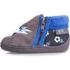 Chaussons enfant Isotoner Chaussons bottillons zip B&eacute;b&eacute; Foot Gris Gris