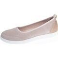 Chaussures d&eacute;contract&eacute;es femme sur Grenoble : Ballerines Isotoner Ballerines Femme slip-on Rose poudr&eacute; Rose
