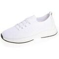 Baskets femme sur Grenoble : Baskets Isotoner Baskets Confort Femme slip-on &agrave; lacets Blanc Blanc