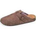Mules femme sur Grenoble : Sabots Isotoner Sabots fourr&eacute;s Femme Taupe Beige