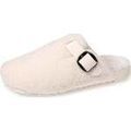 Chaussons / Pantoufles sur Grenoble : Chaussons Isotoner Chaussons mules Femme Sherpa Ivoire