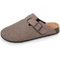Mules homme sur Grenoble : Sabots Isotoner Sabots fourr&eacute;s Homme Taupe Beige