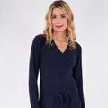 Tee-shirts sur Grenoble : T-shirt Isotoner T-shirt cache-c?ur Femme Marine Bleu