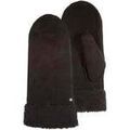 Gants sur Grenoble : Gants Isotoner Moufles Femme en cuir imitation fourrure Noir