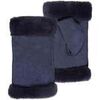 Gants Isotoner Mitaines Femme bord imitation fourrure Denim