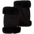 Gants Isotoner Mitaines Femme cuir chaud Noir