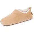 Chaussons / Pantoufles sur Grenoble : Chaussons Isotoner Chaussons bottillons Femme bas microvelours Beige