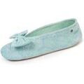 Chaussons Isotoner Chaussons ballerines grand n?ud Femme Vert d'eau Vert Grenoble
