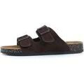 Mules homme sur Grenoble : Mules Isotoner Mules sandales Homme Double Bride cuir Marron