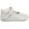 Ballerines enfant Pisamonas Chaussures Babies En Cuir Avec Fermeture &Agrave; Boucle Pour B&eacute;b&eacute;s Gris
