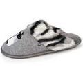 Chaussons / Pantoufles sur Grenoble : Chaussons Isotoner Chaussons mules Femme plates Chat Gris