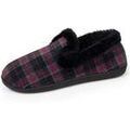 Chaussons / Pantoufles sur Grenoble : Chaussons Isotoner Chaussons charentaises Femme Tartan Bordeaux