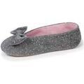 Chaussons / Pantoufles sur Grenoble : Chaussons Isotoner Chaussons ballerines Femme Grand N?ud Gris chin&eacute; clair Gris
