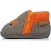 Chaussons enfant Isotoner Chaussons bottillons zip B&eacute;b&eacute; tracteur Kaki chin&eacute; Vert