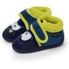Chaussons enfant Isotoner Chaussons bottillons scratch B&eacute;b&eacute; Marine monstre jaune Bleu