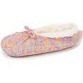 Chaussettes Isotoner Chaussettes-chaussons fourr&eacute;es Femme N?ud Multicolor Multicolore Grenoble