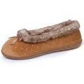 Chaussons / Pantoufles sur Grenoble : Chaussons Isotoner Chaussons ballerines Femme Camel Brillants